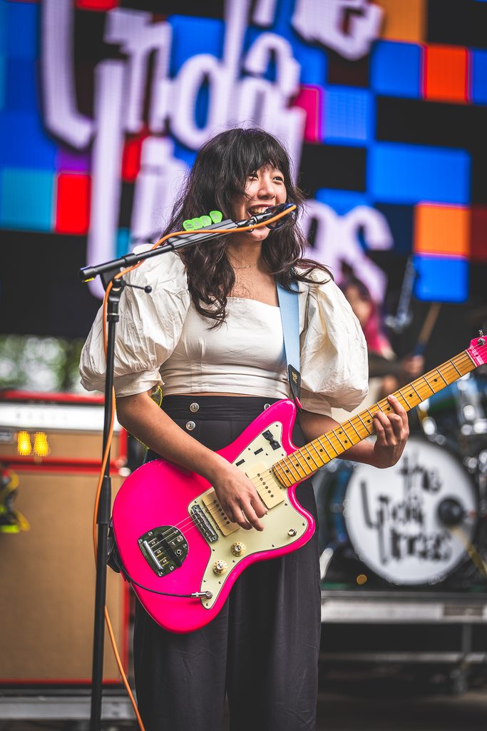 Linda Lindas performing at Power to the People